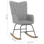 Light Gray Fabric Rocking Chair by vidaXL, Rocking chairs - Ref: Foro24-327611, Price: 104,86 €, Discount: %