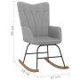 Silla mecedora de tela gris claro de vidaXL, Mecedoras - Ref: Foro24-327611, Precio: 106,46 €, Descuento: %