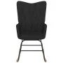 Silla mecedora de tela negra de vidaXL, Mecedoras - Ref: Foro24-327617, Precio: 117,47 €, Descuento: %