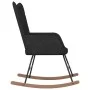 Silla mecedora de tela negra de vidaXL, Mecedoras - Ref: Foro24-327617, Precio: 117,47 €, Descuento: %