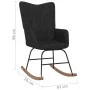 Silla mecedora de tela negra de vidaXL, Mecedoras - Ref: Foro24-327617, Precio: 117,47 €, Descuento: %