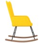 Silla mecedora de tela amarillo mostaza de vidaXL, Mecedoras - Ref: Foro24-327618, Precio: 89,95 €, Descuento: %
