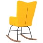 Silla mecedora de tela amarillo mostaza de vidaXL, Mecedoras - Ref: Foro24-327618, Precio: 89,95 €, Descuento: %