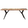 Mesa de comedor de madera maciza reciclada 200x90x76 cm de vidaXL, Mesas de cocina y de comedor - Ref: Foro24-323573, Precio:...