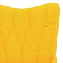 Silla mecedora de tela amarillo mostaza de vidaXL, Mecedoras - Ref: Foro24-327618, Precio: 89,95 €, Descuento: %