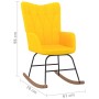 Silla mecedora de tela amarillo mostaza de vidaXL, Mecedoras - Ref: Foro24-327618, Precio: 89,95 €, Descuento: %