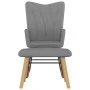 Silla mecedora con reposapiés tela gris oscuro de vidaXL, Mecedoras - Ref: Foro24-327623, Precio: 113,80 €, Descuento: %