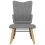 Silla mecedora con reposapiés tela gris oscuro de vidaXL, Mecedoras - Ref: Foro24-327623, Precio: 115,25 €, Descuento: %