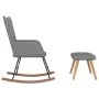 Silla mecedora con reposapiés tela gris oscuro de vidaXL, Mecedoras - Ref: Foro24-327623, Precio: 113,80 €, Descuento: %