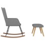Silla mecedora con reposapiés tela gris oscuro de vidaXL, Mecedoras - Ref: Foro24-327623, Precio: 115,25 €, Descuento: %