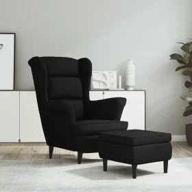 Ohrensessel und Hocker aus blauem Samt von vidaXL, Sessel - Ref: Foro24-3115937, Preis: 265,37 €, Rabatt: %