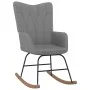 Silla mecedora con reposapiés tela gris oscuro de vidaXL, Mecedoras - Ref: Foro24-327623, Precio: 113,80 €, Descuento: %