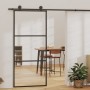 Puerta corredera con herrajes ESG vidrio y aluminio 90x205 cm de vidaXL, Puertas - Ref: Foro24-3081940, Precio: 231,69 €, Des...