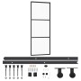 Puerta corredera con herrajes ESG vidrio y aluminio 76x205 cm de vidaXL, Puertas - Ref: Foro24-3081938, Precio: 201,40 €, Des...