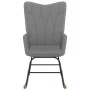 Silla mecedora con reposapiés tela gris oscuro de vidaXL, Mecedoras - Ref: Foro24-327623, Precio: 113,80 €, Descuento: %