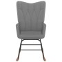 Silla mecedora con reposapiés tela gris oscuro de vidaXL, Mecedoras - Ref: Foro24-327623, Precio: 115,25 €, Descuento: %
