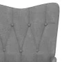 Silla mecedora con reposapiés tela gris oscuro de vidaXL, Mecedoras - Ref: Foro24-327623, Precio: 113,80 €, Descuento: %