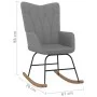 Silla mecedora con reposapiés tela gris oscuro de vidaXL, Mecedoras - Ref: Foro24-327623, Precio: 113,80 €, Descuento: %