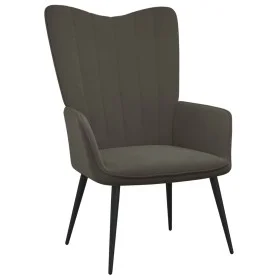 Sillón de relax de terciopelo gris oscuro de vidaXL, Sillones - Ref: Foro24-327678, Precio: 104,41 €, Descuento: %