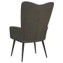 Sillón de relax de terciopelo gris oscuro de vidaXL, Sillones - Ref: Foro24-327678, Precio: 104,41 €, Descuento: %