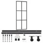 Puerta corredera con herrajes ESG vidrio y aluminio 76x205 cm de vidaXL, Puertas - Ref: Foro24-3081944, Precio: 225,01 €, Des...