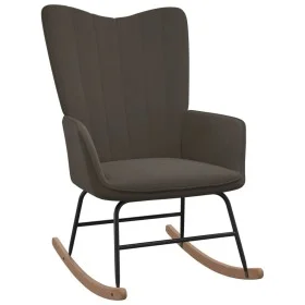 Silla mecedora de terciopelo gris oscuro de vidaXL, Mecedoras - Ref: Foro24-327744, Precio: 125,72 €, Descuento: %