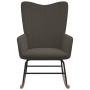 Silla mecedora de terciopelo gris oscuro de vidaXL, Mecedoras - Ref: Foro24-327744, Precio: 127,96 €, Descuento: %