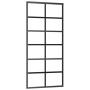 Puerta corredera con herrajes ESG vidrio y aluminio 90x205 cm de vidaXL, Puertas - Ref: Foro24-3081958, Precio: 209,28 €, Des...