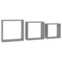 Estantes cubo de pared 3 unidades MDF gris de vidaXL, Estantes y estanterías - Ref: Foro24-323951, Precio: 33,07 €, Descuento: %