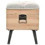 Banco de almacenaje madera maciza de abeto 110 cm de vidaXL, Bancos para recibidores y almacenamiento - Ref: Foro24-339294, P...