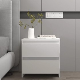 Mesita de noche madera contrachapada blanco 45x34,5x44,5 cm de vidaXL, Mesitas de noche - Ref: Foro24-809845, Precio: 41,58 €...