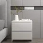 Mesita de noche madera contrachapada blanco 45x34,5x44,5 cm de vidaXL, Mesitas de noche - Ref: Foro24-809845, Precio: 42,62 €...
