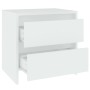 Mesita de noche madera contrachapada blanco 45x34,5x44,5 cm de vidaXL, Mesitas de noche - Ref: Foro24-809845, Precio: 41,58 €...