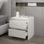 Mesita de noche madera contrachapada blanco 45x34,5x44,5 cm de vidaXL, Mesitas de noche - Ref: Foro24-809845, Precio: 41,58 €...
