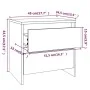 Mesita de noche madera contrachapada blanco 45x34,5x44,5 cm de vidaXL, Mesitas de noche - Ref: Foro24-809845, Precio: 42,62 €...