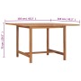 Mesa de comedor de jardín madera maciza de teca 110x110x75 cm en Mesas de jardín | Comprar online en Foru.es