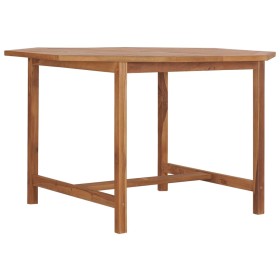 Mesa de comedor de jardín madera maciza de teca 110x110x75 cm en Mesas de jardín | Comprar online en Foru.es