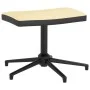Relax chair with cream velvet and PVC footstool by vidaXL, Armchairs - Ref: Foro24-327851, Price: 95,14 €, Discount: %