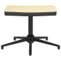 Silla de relax con taburete terciopelo y PVC crema de vidaXL, Sillones - Ref: Foro24-327851, Precio: 95,14 €, Descuento: %
