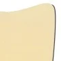 Silla de relax con taburete terciopelo y PVC crema de vidaXL, Sillones - Ref: Foro24-327851, Precio: 95,14 €, Descuento: %