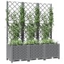 Jardinera con enrejado PP gris claro 120x40x136 cm de vidaXL, Maceteros y jardineras - Ref: Foro24-153274, Precio: 130,12 €, ...