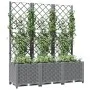 Jardinera con enrejado PP gris claro 120x40x136 cm de vidaXL, Maceteros y jardineras - Ref: Foro24-153274, Precio: 153,37 €, ...