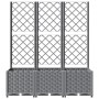 Jardinera con enrejado PP gris claro 120x40x136 cm de vidaXL, Maceteros y jardineras - Ref: Foro24-153274, Precio: 130,12 €, ...
