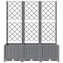 Jardinera con enrejado PP gris claro 120x40x136 cm de vidaXL, Maceteros y jardineras - Ref: Foro24-153274, Precio: 153,37 €, ...