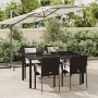 Set de muebles jardín 5 pzas con cojines ratán sintético negro en Conjuntos de jardín | Comprar online en Foru.es