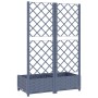 Jardinera con enrejado PP gris oscuro 80x40x121,5 cm de vidaXL, Maceteros y jardineras - Ref: Foro24-318250, Precio: 65,44 €,...