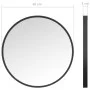 Espejo de pared negro 50 cm de vidaXL, Espejos - Ref: Foro24-322294, Precio: 48,39 €, Descuento: %