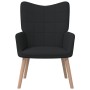 Sillón de relax con reposapiés tela negro de vidaXL, Sillones - Ref: Foro24-327936, Precio: 128,07 €, Descuento: %