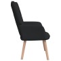 Sillón de relax con reposapiés tela negro de vidaXL, Sillones - Ref: Foro24-327936, Precio: 128,07 €, Descuento: %