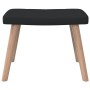 Sillón de relax con reposapiés tela negro de vidaXL, Sillones - Ref: Foro24-327936, Precio: 128,07 €, Descuento: %